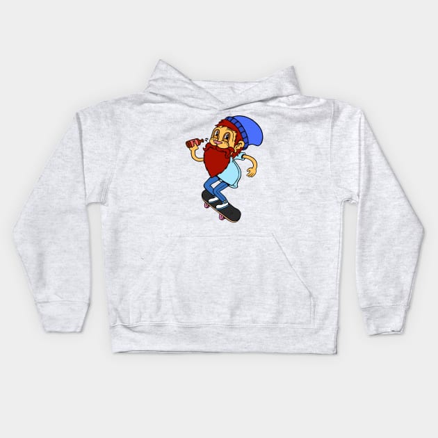 Skate Lad Kids Hoodie by Woah_Jonny